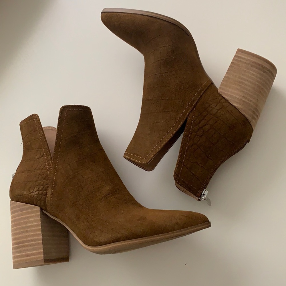 Steve Madden Ankle Booties Pointed Toe Block Heel